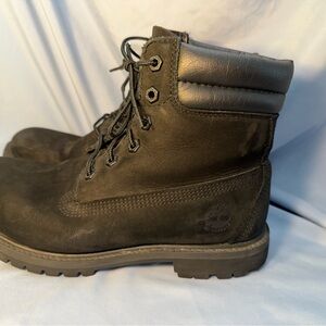 Timberland Men's Black Leather Lace-Up Work Boot